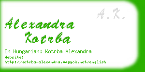 alexandra kotrba business card